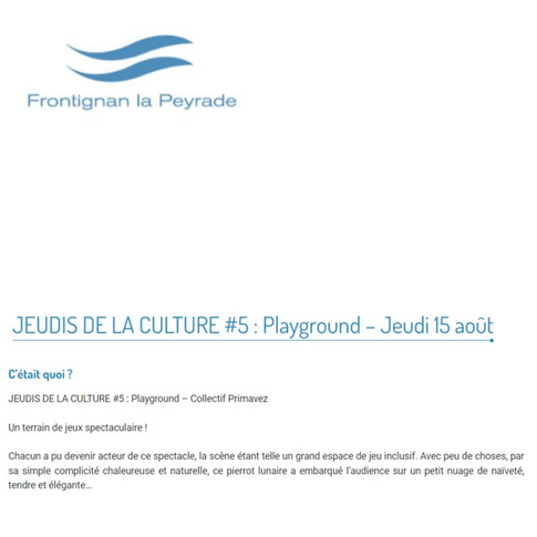 JEUDIS DE LA CULTURE Playground