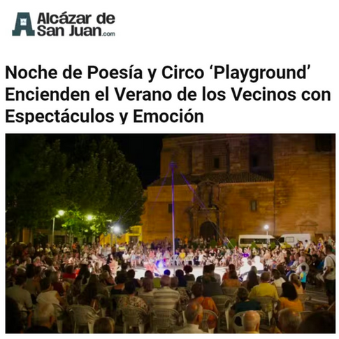 Noche de Poesía y Circo ‘Playground’ Encienden el Verano de los Vecinos con Espectáculos y Emoción