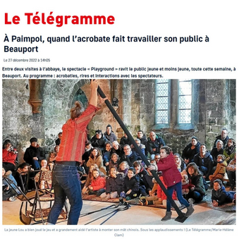 À Paimpol, quand l’acrobate fait travailler son public à Beauport