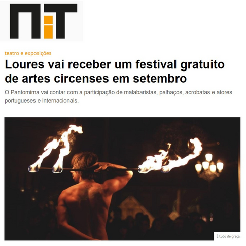 Loures vai receber um festival gratuito de artes circenses em setembro