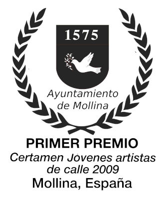 First pirize. primer premio. premier prix. Primer premio: Certamen de jóvenes artistas 2009. Molina, España