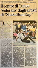 Recorte de prensa agro the clown shakabum day festival arte