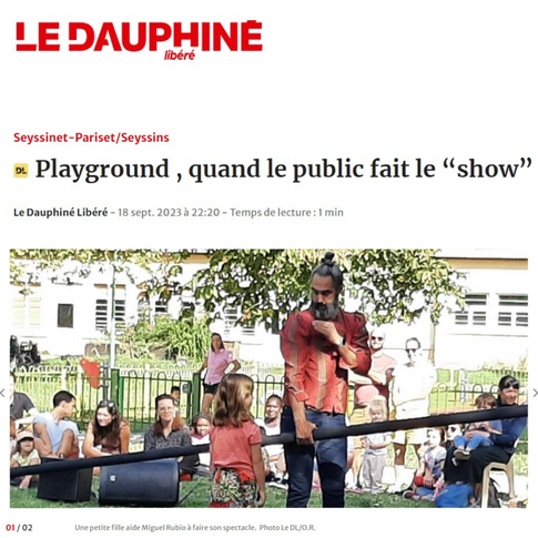 Playground , quand le public fait le show